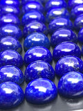 8mm Round Blue Lapis Lazuli Cabochon | Pack of 2 Pcs | AAA Quality | Round Lapis Cabochons | 8 mm Lapis Cabochons | Lapis Golden Pyrite