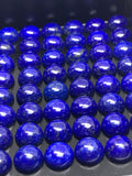 8mm Round Blue Lapis Lazuli Cabochon | Pack of 2 Pcs | AAA Quality | Round Lapis Cabochons | 8 mm Lapis Cabochons | Lapis Golden Pyrite