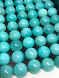 Amazonite Round Cabochons 8mm | Pack of 4 Pcs | AAA Quality | Peruvian Round Aqua Blue Amazonite Cabochons | Peruvian Amazonite Cabochons