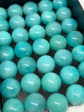 Amazonite Cabochons Round 10mm | Pack of 2 Pcs | AAA Quality | Peruvian Round Aqua Blue Amazonite Cabochons | Peruvian Amazonite Cabochons