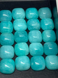 Amazonite Square Cabochon 8mm size - Pack of 2 Pcs - AAA Quality- Natural Amazonite Cabochon