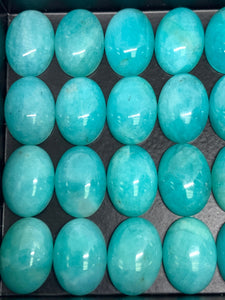 Amazonite 13X18 MM Oval Cabochons | Pack of 1 Pcs | AAA Quality | Natural Peruvian Amazonite Cabochons