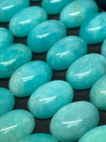 Amazonite Oval Cabochons 10x14 mm | Pack of 2 Pcs | AAA Quality | Natural Peruvian Amazonite Cabochons
