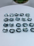 Aquamarine Faceted 4x6 mm Oval Cut , Pack of 5 Pcs - Dark Aqua Blue Color- Natural Aquamarine cabochon - AAA Quality