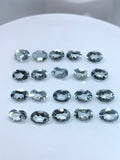 Aquamarine Faceted 4x6 mm Oval Cut , Pack of 5 Pcs - Dark Aqua Blue Color- Natural Aquamarine cabochon - AAA Quality