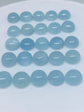 Aquamarine 6MM Cabochon Pack of 2 Pcs - Code #CH01 - AAA Quality cabs- Natural Aquamarine Cabs