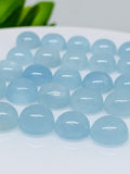 Aquamarine 8MM Cabochon Pack of 2 Pcs - Code #CH01 - AAA Quality cabs- Natural Aquamarine Cabs