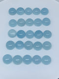 Aquamarine 6MM Cabochon Pack of 2 Pcs - Code #CH01 - AAA Quality cabs- Natural Aquamarine Cabs