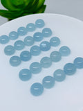 Aquamarine 6MM Cabochon Pack of 2 Pcs - Code #CH01 - AAA Quality cabs- Natural Aquamarine Cabs