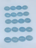 Aquamarine Cabochon 7x9 mm Pack of 2 Pcs - Code #CH02 - AAA Quality cabs- Natural Aquamarine Cabs