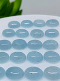 Aquamarine Cabochon 7x9 mm Pack of 2 Pcs - Code #CH02 - AAA Quality cabs- Natural Aquamarine Cabs