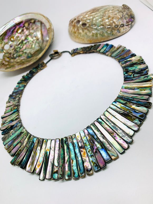 Abalone Shell Pearl Necklace 15x6 to 39x6 mm Size Code #02