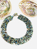 Abalone Shell  Necklace - 15x15 mm Size - Code #A13- AAA Quality- Length 18'' - Natural Abalone Shell Pearl - Shell Pearl Necklace