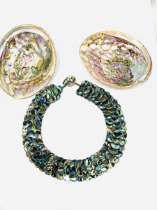 Abalone Shell  Necklace - 10 mm Size  - AAA Quality- Length 18'' - Natural Abalone Shell Pearl - Shell Pearl Necklace