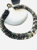 Black MOP Shell Pearl Necklace - 10 mm Size - Code #A5- AAA Quality- Length 18'' - Shell Coin Pearl - Shell Pearl Necklace