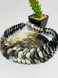 Black MOP Shell Pearl Necklace 15 mm Size - Code #A7 - AAA Quality- Length 18'' -  Shell Coin Pearl - Shell Pearl Necklace