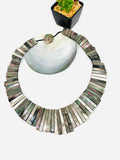 Black MOP Shell Pearl Necklace 16x6 to 41x6 mm Size - Code #A9- AAA Quality- Length 18'' - Shell Pearl