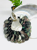 Black MOP Shell Pearl Bracelet 15 mm Size - Code #A15- AAA Quality- Length 7.5'' -  Shell Pearl Coin Bracelet