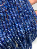 7MM Blue Kyanite Faceted Roundel , Top Quality Kyanite beads, 40 cm Length- Kyanite Faceted Rondelle, size range 6.5-7mm