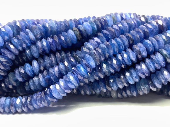 20 cm - Kyanite Faceted Roundel 8 mm AAA Quality - Blue  Kyanite Faceted Rondelle