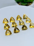 Citrine Faceted Trillion Cut • 6x6  mm size • Pack of 2 Pc • AAA Quality • Natural Citrine Faceted loose stone