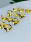 Citrine Faceted Trillion Cut 7x7 mm size • Pack of 4 Pc • AAA Quality • Natural Citrine Faceted loose stone