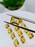 Citrine  Rectangle Faceted Cut • 5x7 mm size • Pack of 4 Pc • AAA Quality • 100% Natural Citrine Faceted Rectangle loose stone