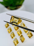 Citrine Rectangle Faceted Cut 6x8 mm size • Pack of 4 Pc • AAA Quality • 100% Natural Citrine Faceted Rectangle loose stone