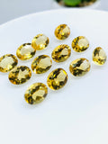 Citrine Faceted Oval Cabochon 6X8 mm size • Pack of 2 Pc  • AAA Quality • Natural Citrine Faceted Oval Cabs