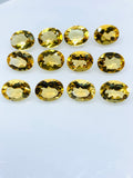 Citrine Faceted Oval Cabochon 6X8 mm size • Pack of 2 Pc  • AAA Quality • Natural Citrine Faceted Oval Cabs