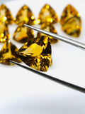 Citrine Faceted Trillion Cut 9X9 mm size • Pack of 1 Pc • AAA Quality • Natural Citrine Faceted loose stone