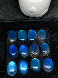 Labradorite Cabochon Oval 13x18 mm • Pack of 1 Pc • Blue Color AAAA Quality - Natural Labradorite Cabs - Labradorite Stone