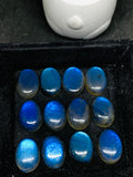 Labradorite Cabochon Oval 15X20 mm • Pack of 1 Pc • Blue Color AAAA Quality - Natural Labradorite Cabs - Labradorite Stone