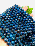 Chrysocolla Round Beads 8mm Size Code #04 • Length 40 cm • AAAA Quality • Dark Blue Color • Natural Chrysocolla Beads