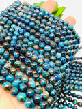 Chrysocolla Round Beads 6 mm Size Code #01 • Length 40 cm • AAAA Quality • Blue Color • Natural Chrysocolla Beads