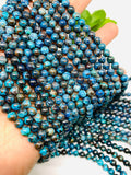 Chrysocolla Round Beads 6 mm Size Code #01 • Length 40 cm • AAAA Quality • Blue Color • Natural Chrysocolla Beads