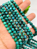 Chrysocolla Round Beads 6 mm Size Code #02 • Length 40 cm • AAA Quality • Natural Chrysocolla Beads