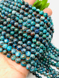 Chrysocolla Round Beads 6 mm Size Code #04 • Length 40 cm • AAA Quality • Natural Chrysocolla Beads