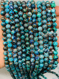 Chrysocolla Round Beads 6 mm Size Code #04 • Length 40 cm • AAA Quality • Natural Chrysocolla Beads