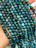 Chrysocolla Round Beads 6 mm Size Code #04 • Length 40 cm • AAA Quality • Natural Chrysocolla Beads