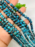 Chrysocolla Round Beads 6 mm Size Code #05 • Length 40 cm • AAAA Quality • Blue Color • Natural Chrysocolla Beads