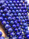 Lapis lazuli Round Beads 10 mm size • Length 40 cm • AA Quality • Perfect Round Beads • Natural Lapis without any treatment or dyed