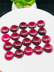 Garnet Cabochon 12 mm size • Garnet Cabs  • AAA Quality • Garnet Round Cabs • Garnet Loose Stone