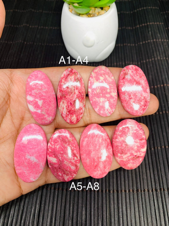 Thulite Cabochon • Code A1- A8 • AAA Quality • Natural Thulite Cabs • Thulite Pendant