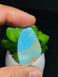 Kingman Turquoise Cabochon • Code A33- A40 • AAA Quality • Natural Turquoise Cabs • Kingman Turquoise Pendant