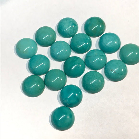 12MM Turquoise Natural Turquoise Cabs- Quality AAA-gemstone cabs Pack of 1 pc 100% natural turquoise- Turquoise Round Cabochon, origin Chile