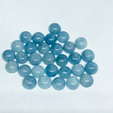 10MM Aquamarine Cabochon Pack of 2 Pcs - AAA Quality cabs- Natural Aquamarine Cabs