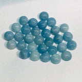 10MM Aquamarine Cabochon Pack of 2 Pcs - AAA Quality cabs- Natural Aquamarine Cabs