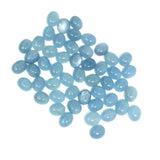 Aquamarine Cabochon 8x10 mm Pack of 2 Pcs - AAA Quality cabs- Natural Aquamarine Cabs