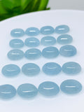 Aquamarine Cabochon 7x9 mm Pack of 2 Pcs - Code #CH02 - AAA Quality cabs- Natural Aquamarine Cabs